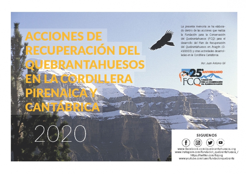 Programa de acciones de conservación del Quebrantahuesos cordillera pirenaica y cantabrica