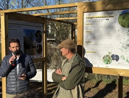 Aínsa impulsa la difusión de la Red Natura 2000 con un punto informativo en la ribera del río Ara.